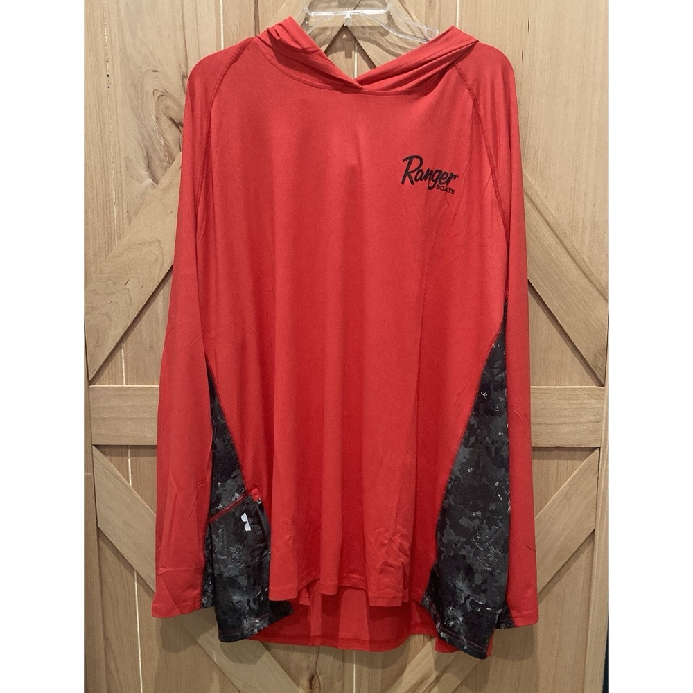 NWT Ranger Boats Performance Red Hoodie Shirt Long Sleeve 4XL - Picture 3 of 10